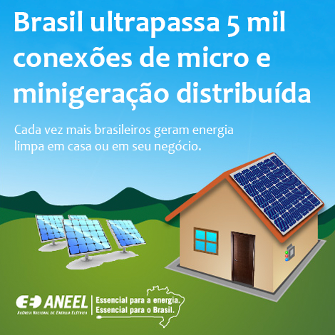 Brasil ultrapassa 5 mil conexões de micro e minigeração distribuída