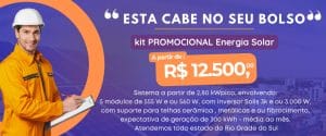 Promoção Kit Energia Solar a partir de: 12500
